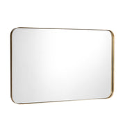 32 Inch x 20 Inch Metal Frame Wall-Mounted Rectangle Mirror-Golden-Wall Mirrors-DECOROLALA