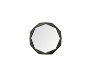 32" Octagon Black Wood Frame Wall Mirror-Mirrors-DECOROLALA