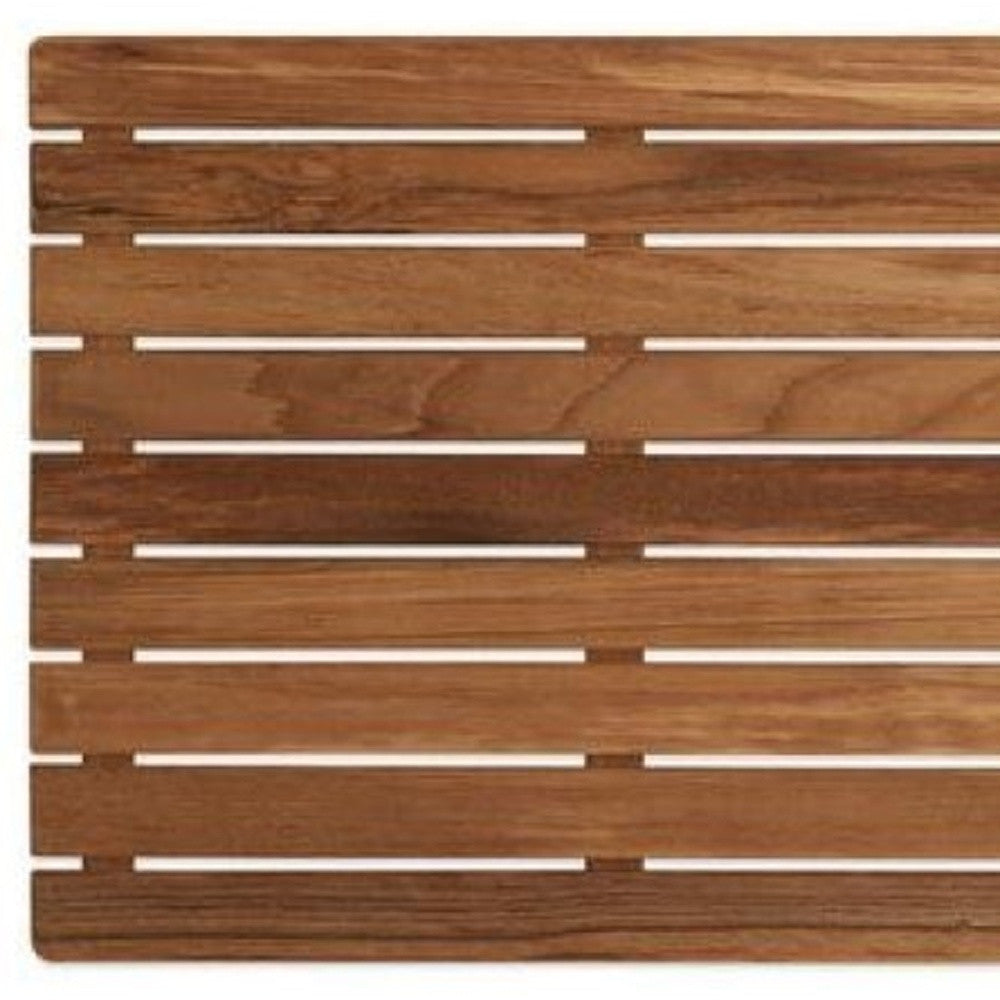 32" Premium Teak Shower Bath Mat-Bath Rugs-DECOROLALA