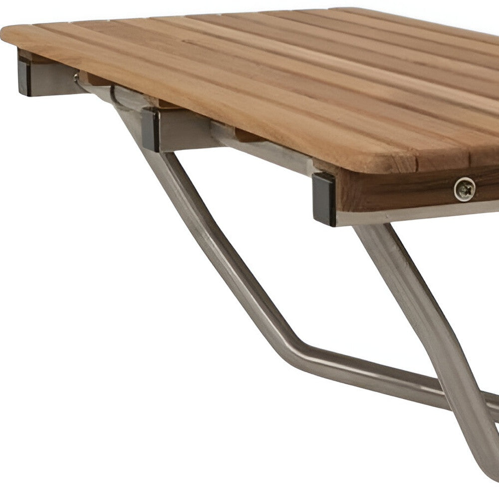 32" Premium Wall Mount Teak Shower Bench-Shower Benches-DECOROLALA