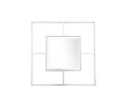 32" Silver Square Metal Framed Accent Mirror-Mirrors-DECOROLALA