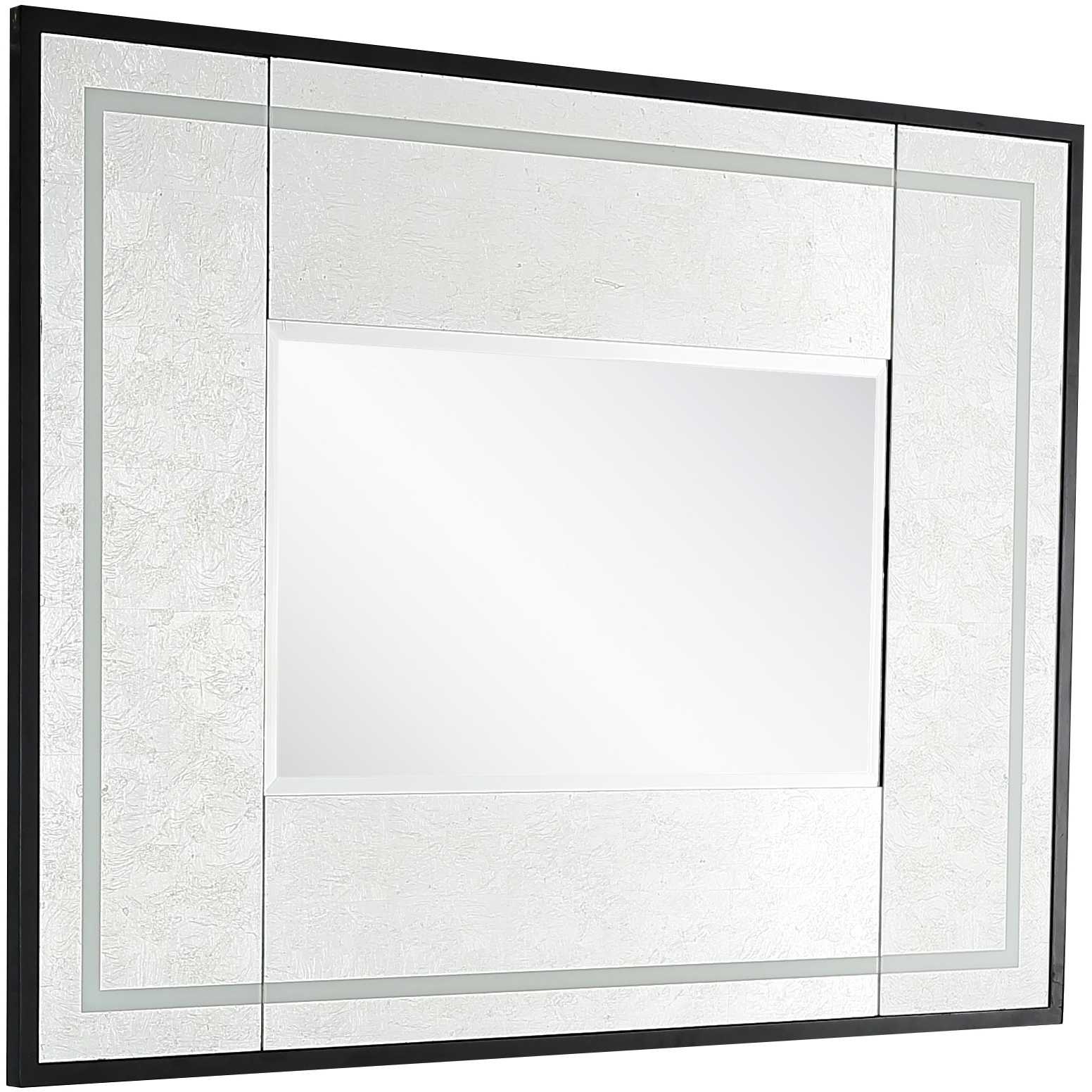 32" Silver Wood Framed Accent Mirror-Mirrors-DECOROLALA