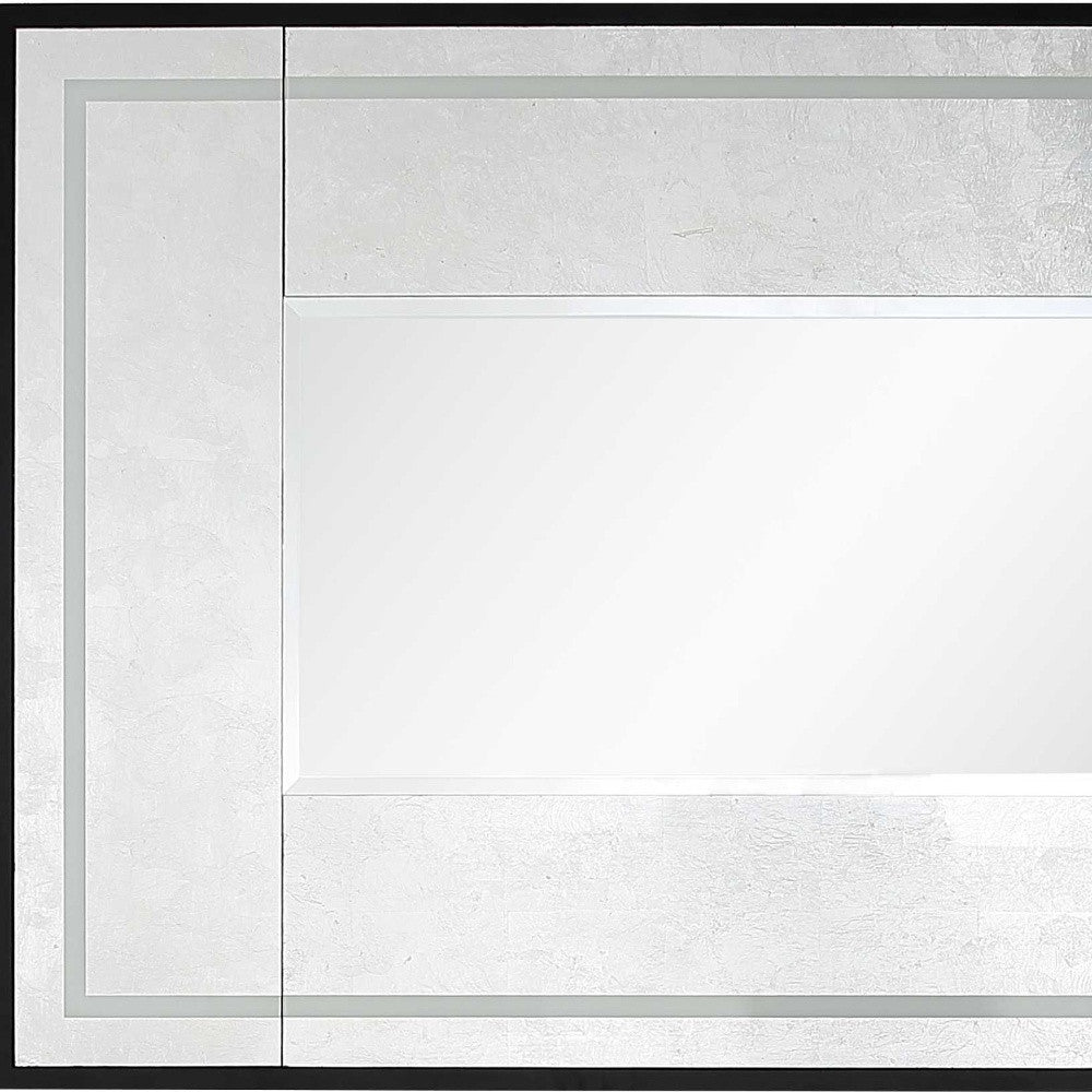 32" Silver Wood Framed Accent Mirror-Mirrors-DECOROLALA
