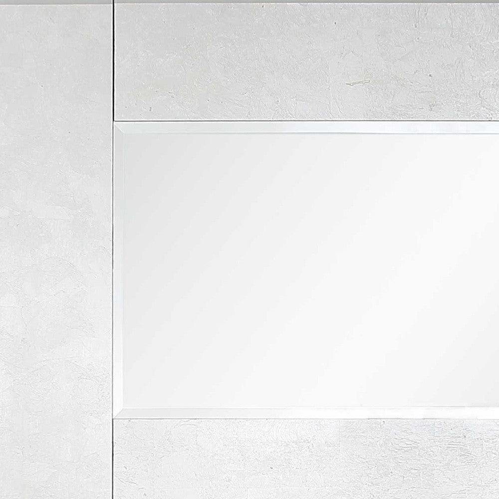 32" Silver Wood Framed Accent Mirror-Mirrors-DECOROLALA