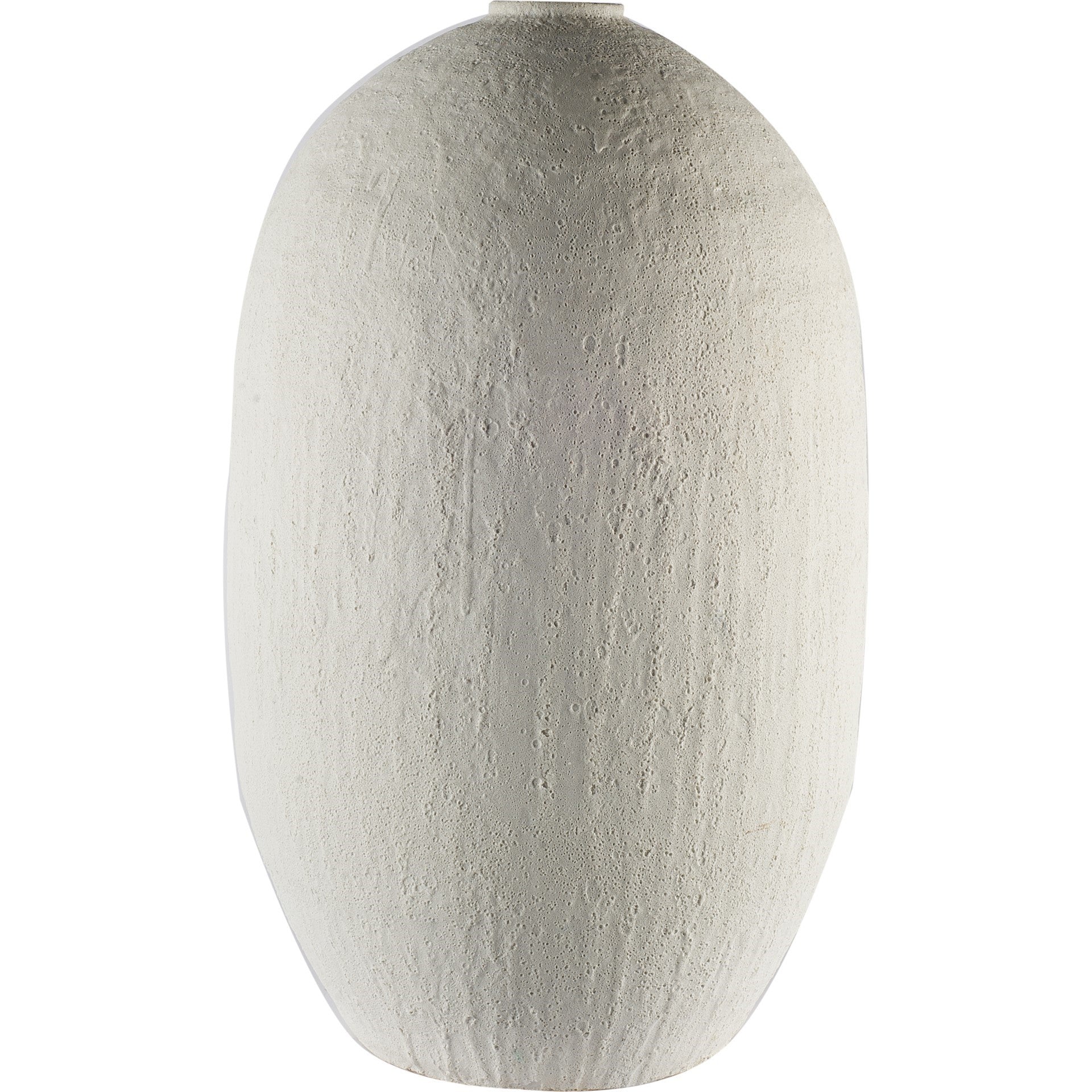32" White Cylinder Ceramic Floor Vase-Vases-DECOROLALA