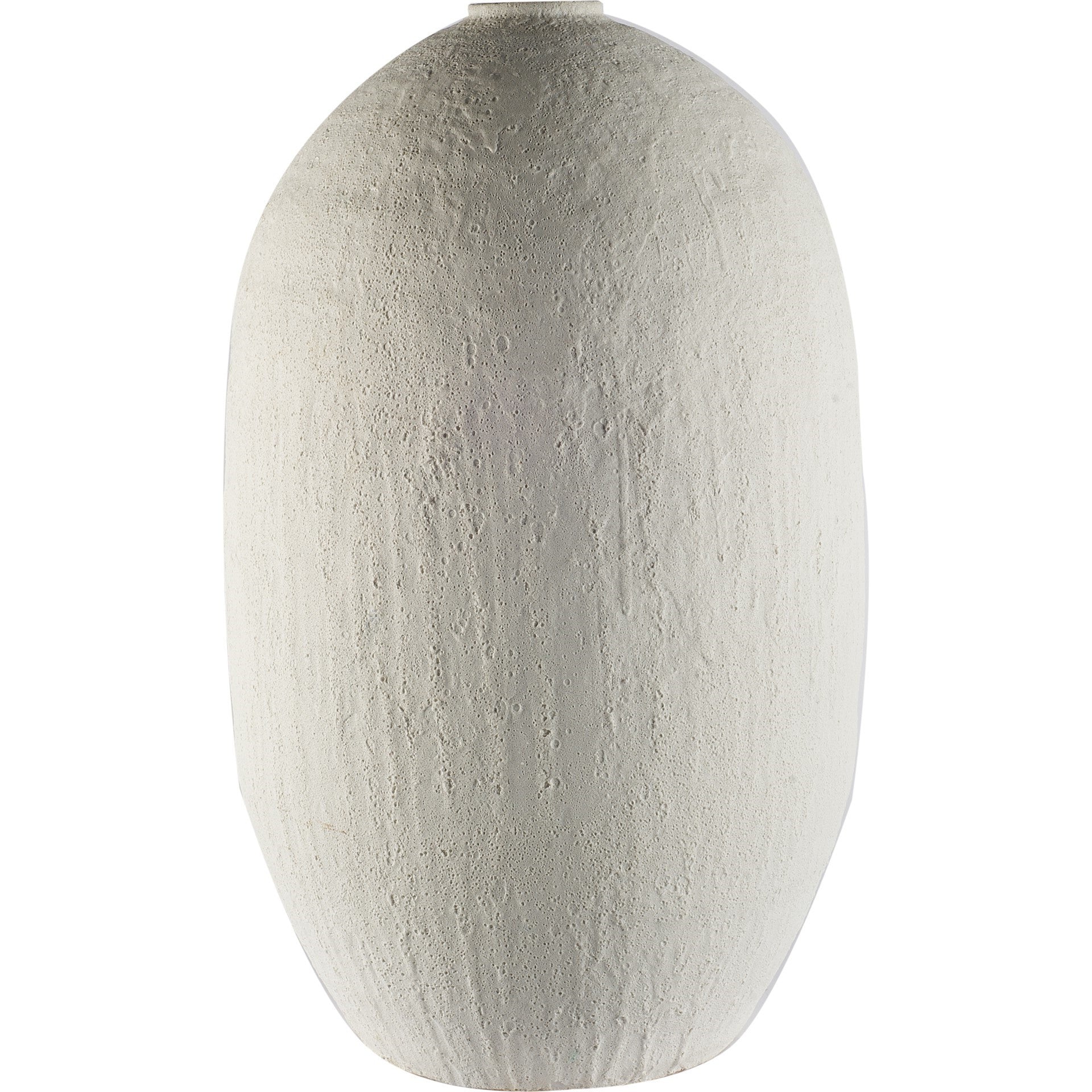 32" White Cylinder Ceramic Floor Vase-Vases-DECOROLALA