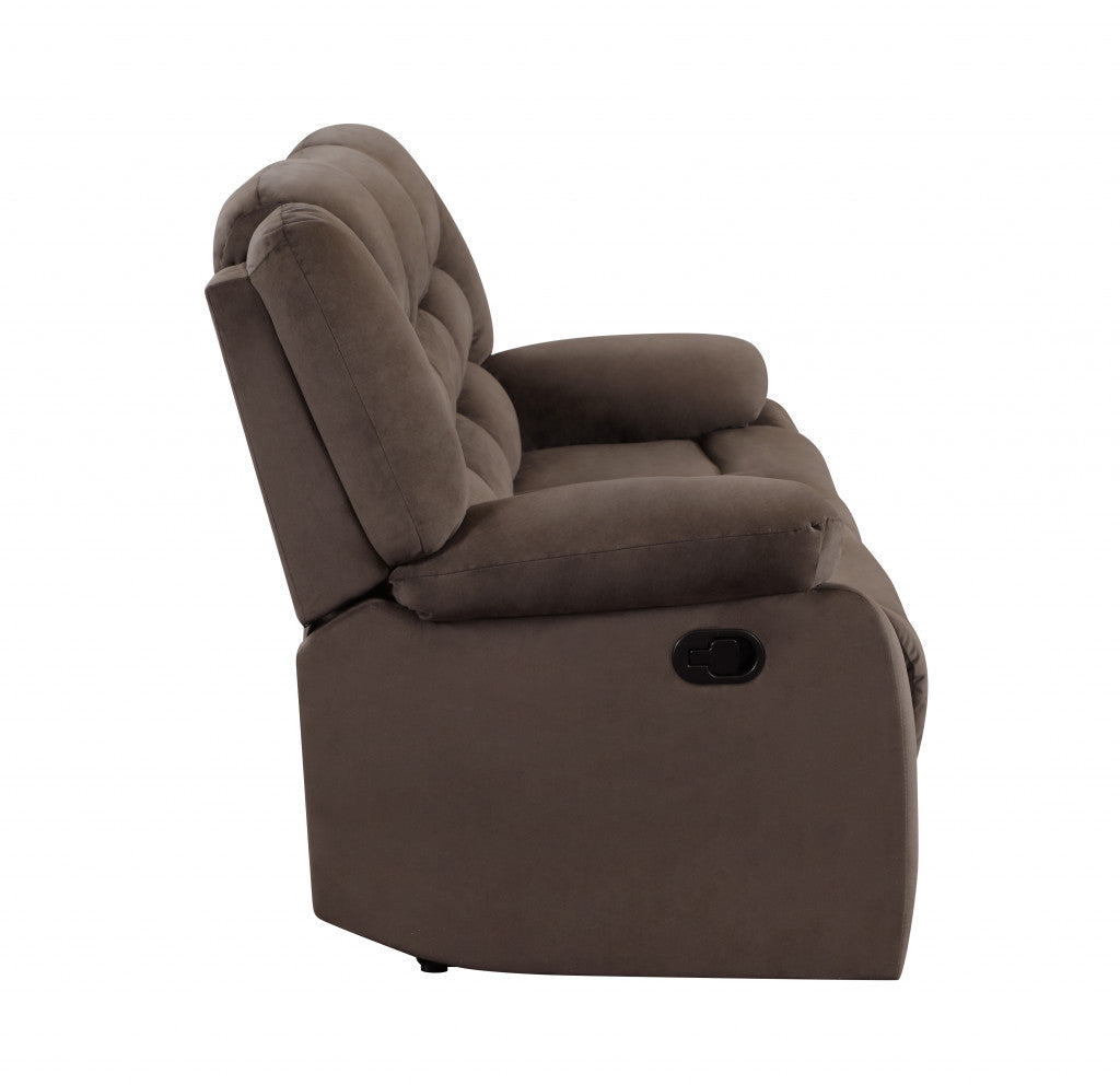 40" Contemporary Brown Fabric Chair-Recliners-DECOROLALA
