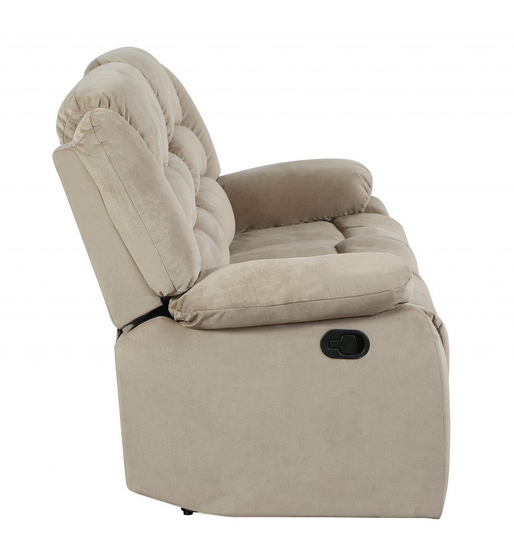 40" Contemporary Beige Fabric Chair-Recliners-DECOROLALA
