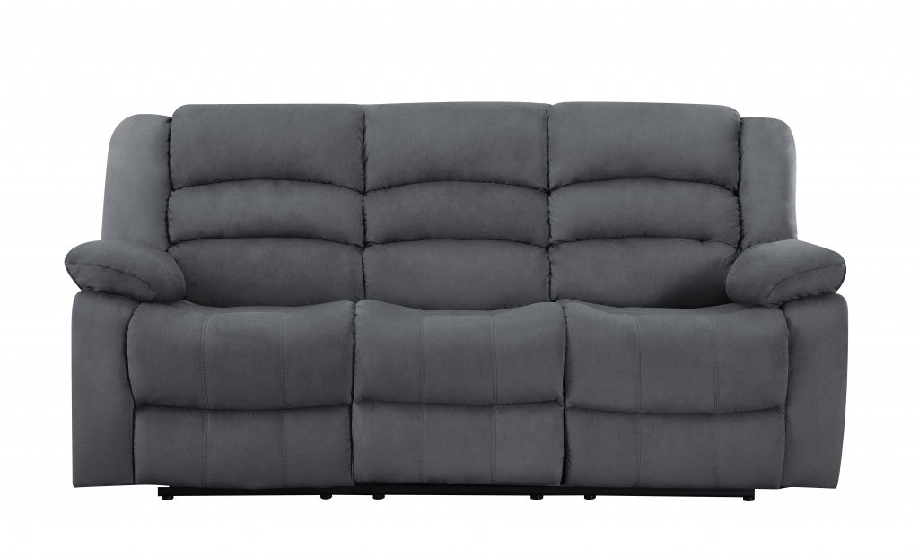 40" Contemporary Grey Fabric Sofa-0