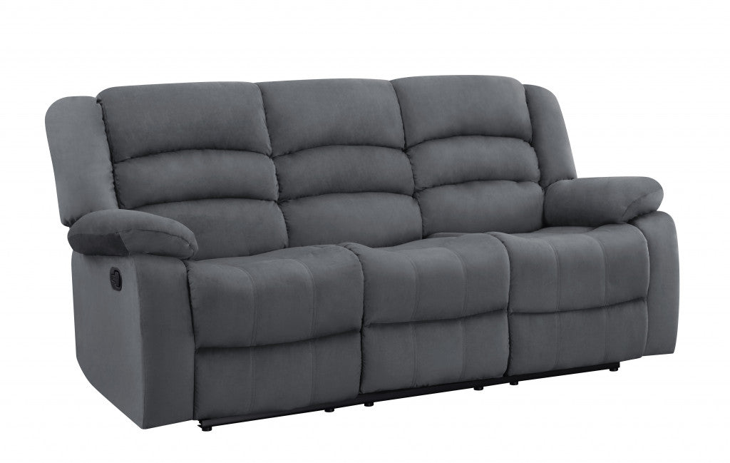 40" Contemporary Grey Fabric Sofa-1