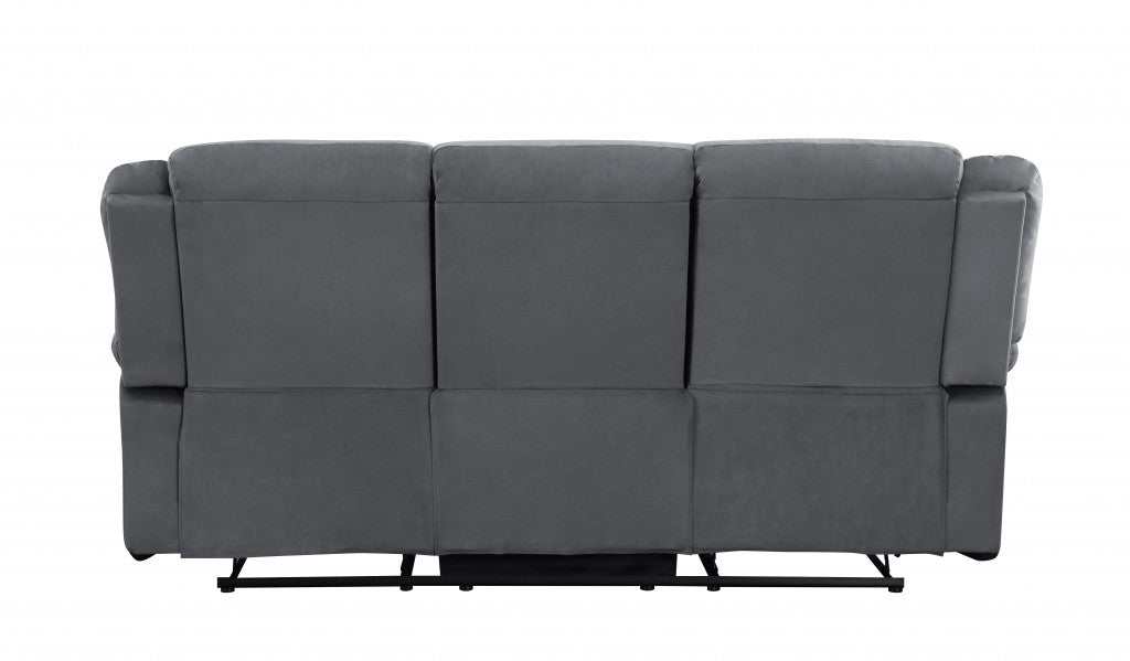 40" Contemporary Grey Fabric Sofa-3