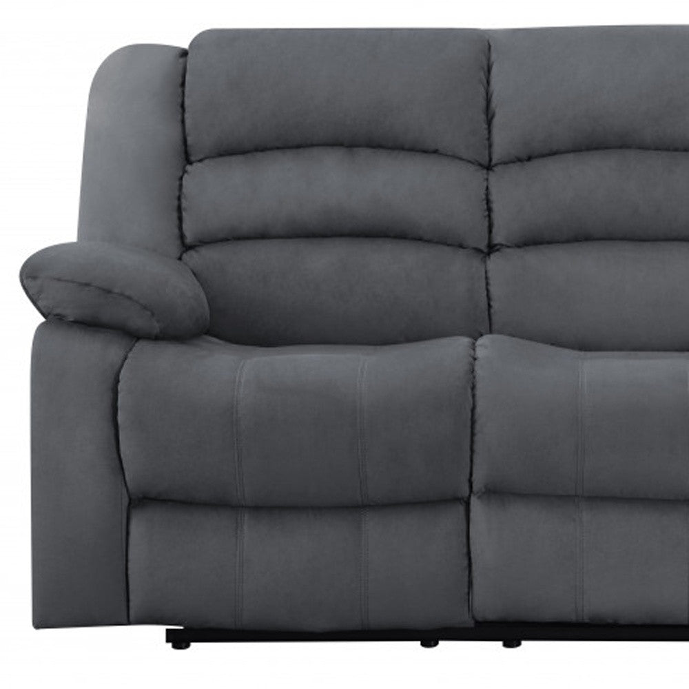 40" Contemporary Grey Fabric Sofa-5