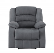 40" Contemporary Grey Fabric Chair-Recliners-DECOROLALA