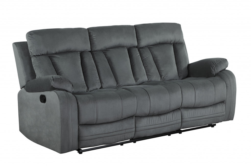 40" Modern Grey Fabric Sofa-1