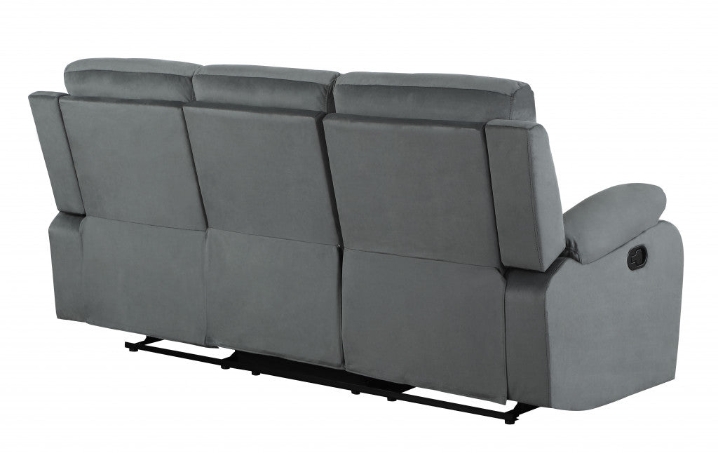 40" Modern Grey Fabric Sofa-2