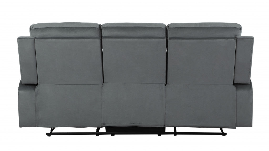40" Modern Grey Fabric Sofa-3