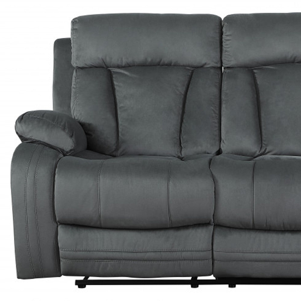 40" Modern Grey Fabric Sofa-5