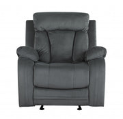40" Modern Grey Fabric Chair-Recliners-DECOROLALA