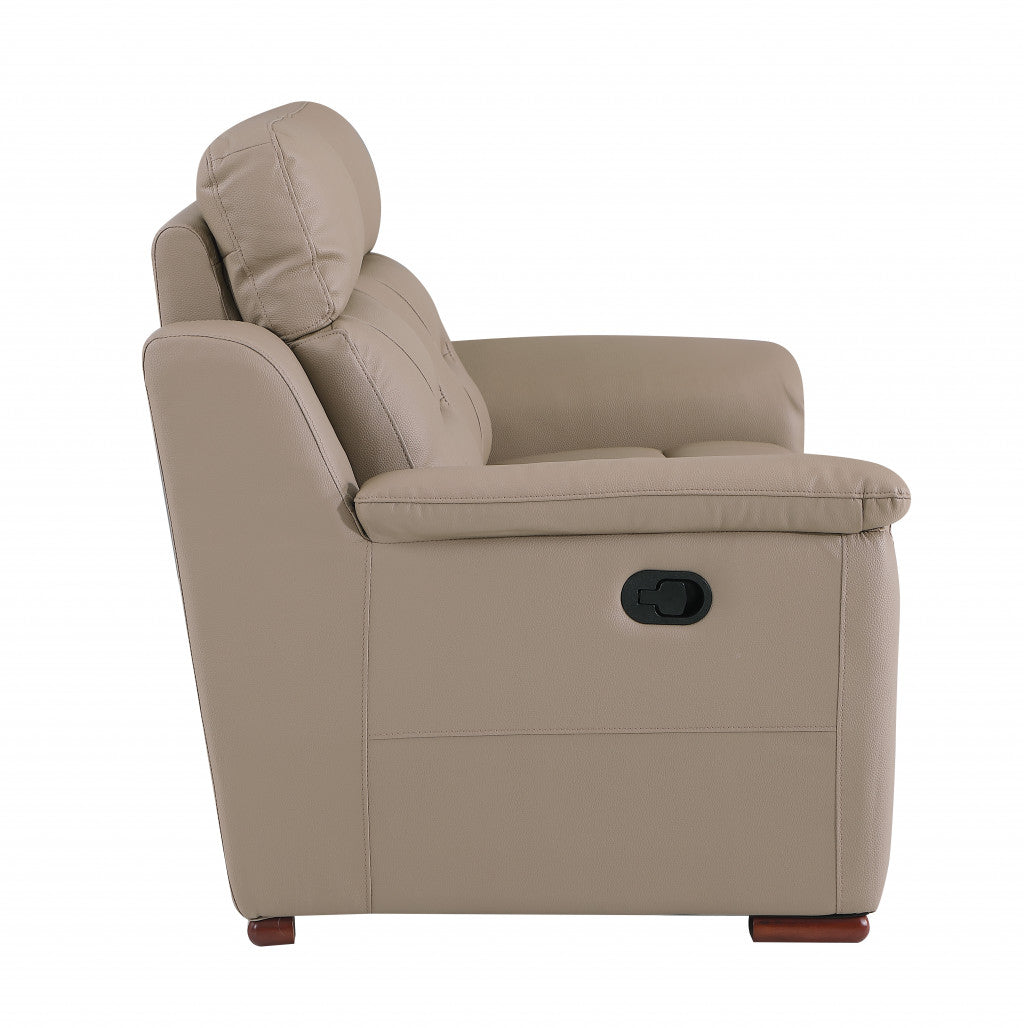 41" Beige Fascinating Leather Reclining Chair-Recliners-DECOROLALA