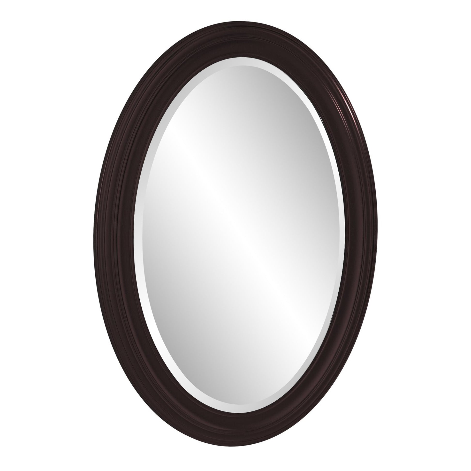 33" Bronze Oval Framed Accent Mirror-Mirrors-DECOROLALA