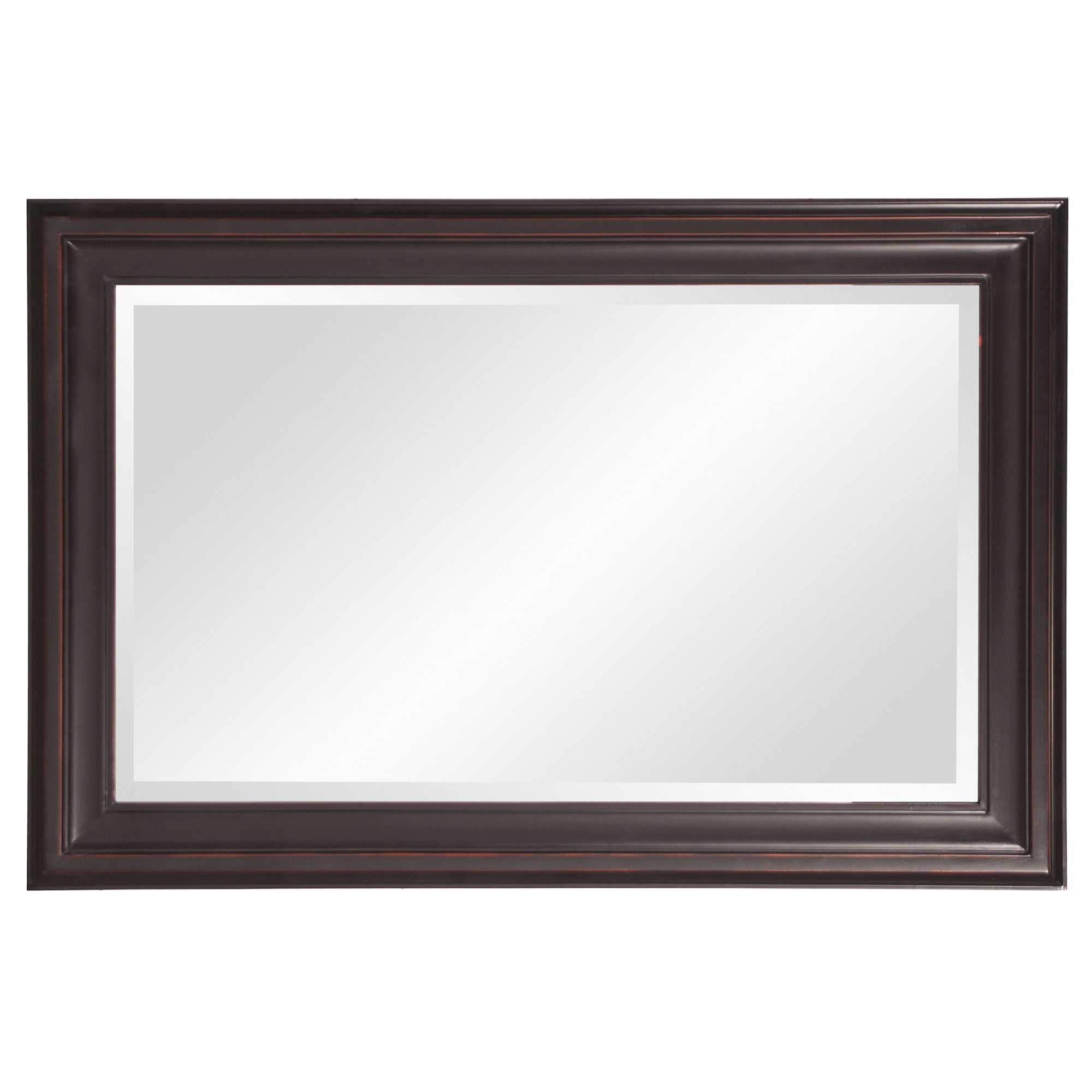 33" Bronze Wood Accent Mirror-Mirrors-DECOROLALA