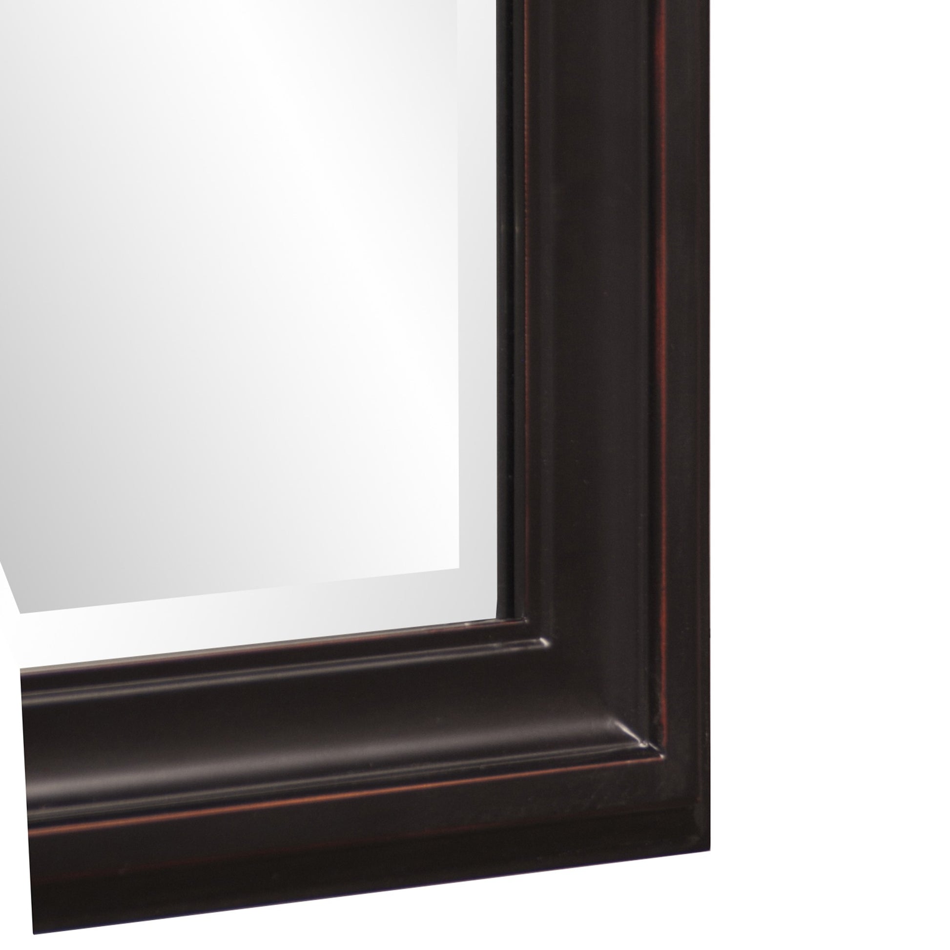 33" Bronze Wood Accent Mirror-Mirrors-DECOROLALA
