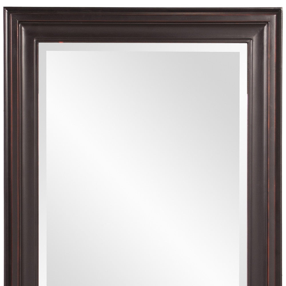 33" Bronze Wood Accent Mirror-Mirrors-DECOROLALA