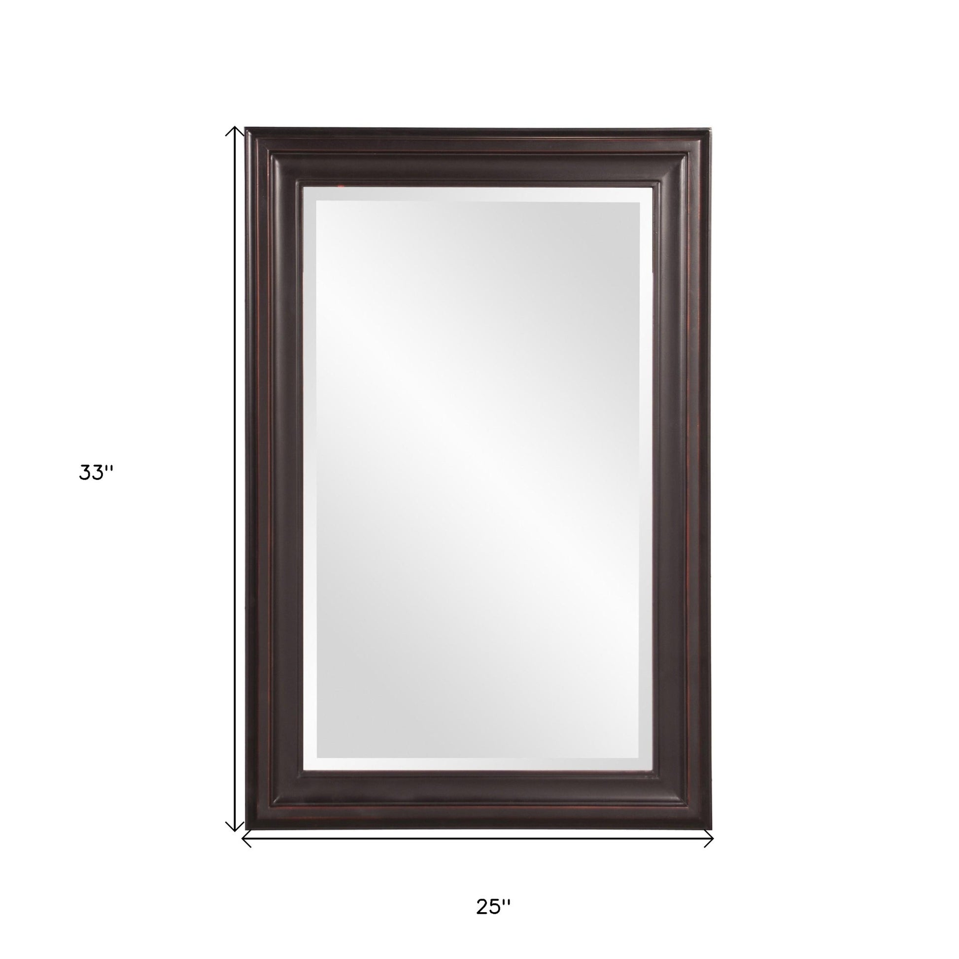 33" Bronze Wood Accent Mirror-Mirrors-DECOROLALA