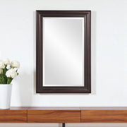 33" Bronze Wood Accent Mirror-Mirrors-DECOROLALA