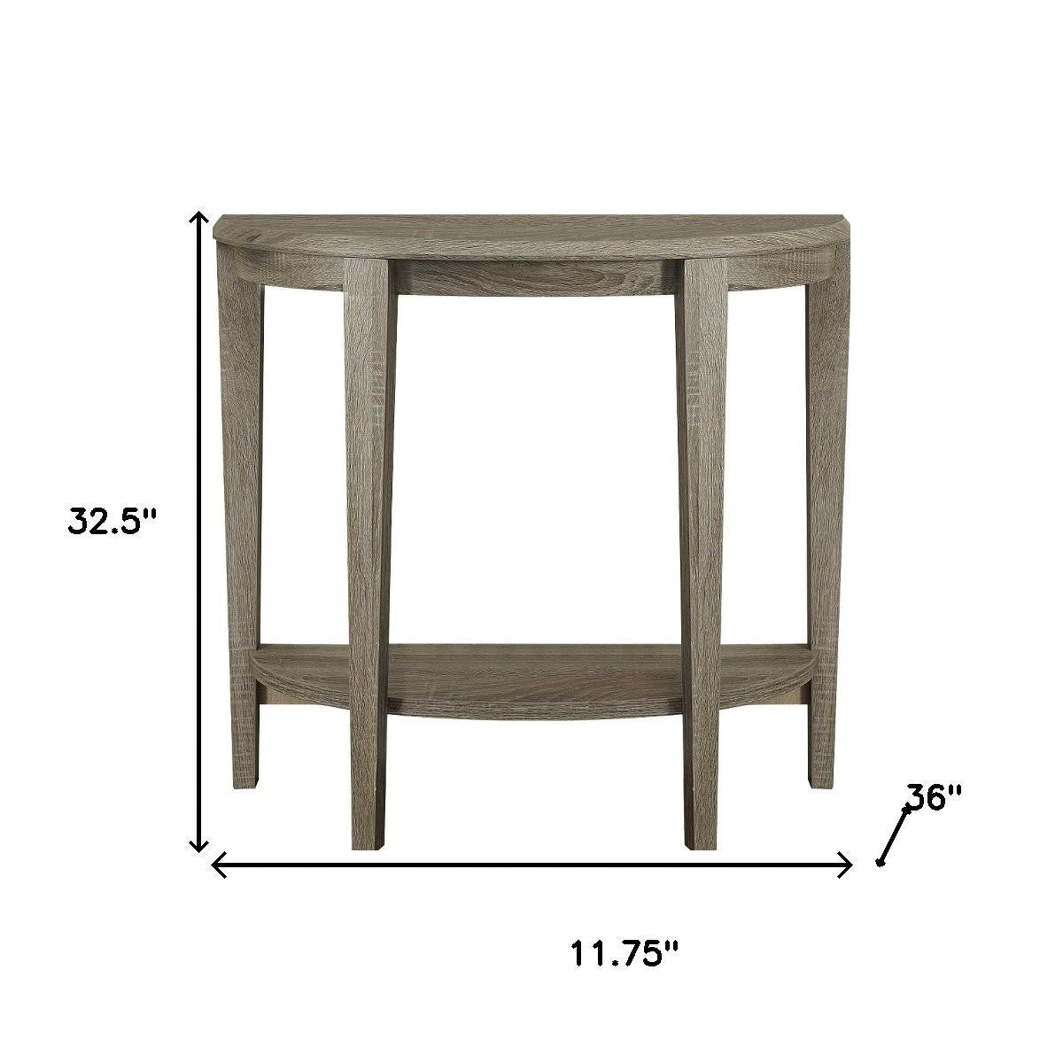 33" Deep Taupe End Table With Shelf-End-Side Tables-DECOROLALA
