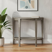 33" Deep Taupe End Table With Shelf-End-Side Tables-DECOROLALA