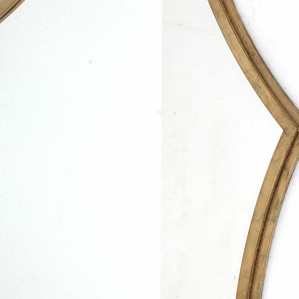 33" Gold Octagon Metal Framed Accent Mirror-Mirrors-DECOROLALA