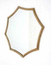 33" Gold Octagon Metal Framed Accent Mirror-Mirrors-DECOROLALA