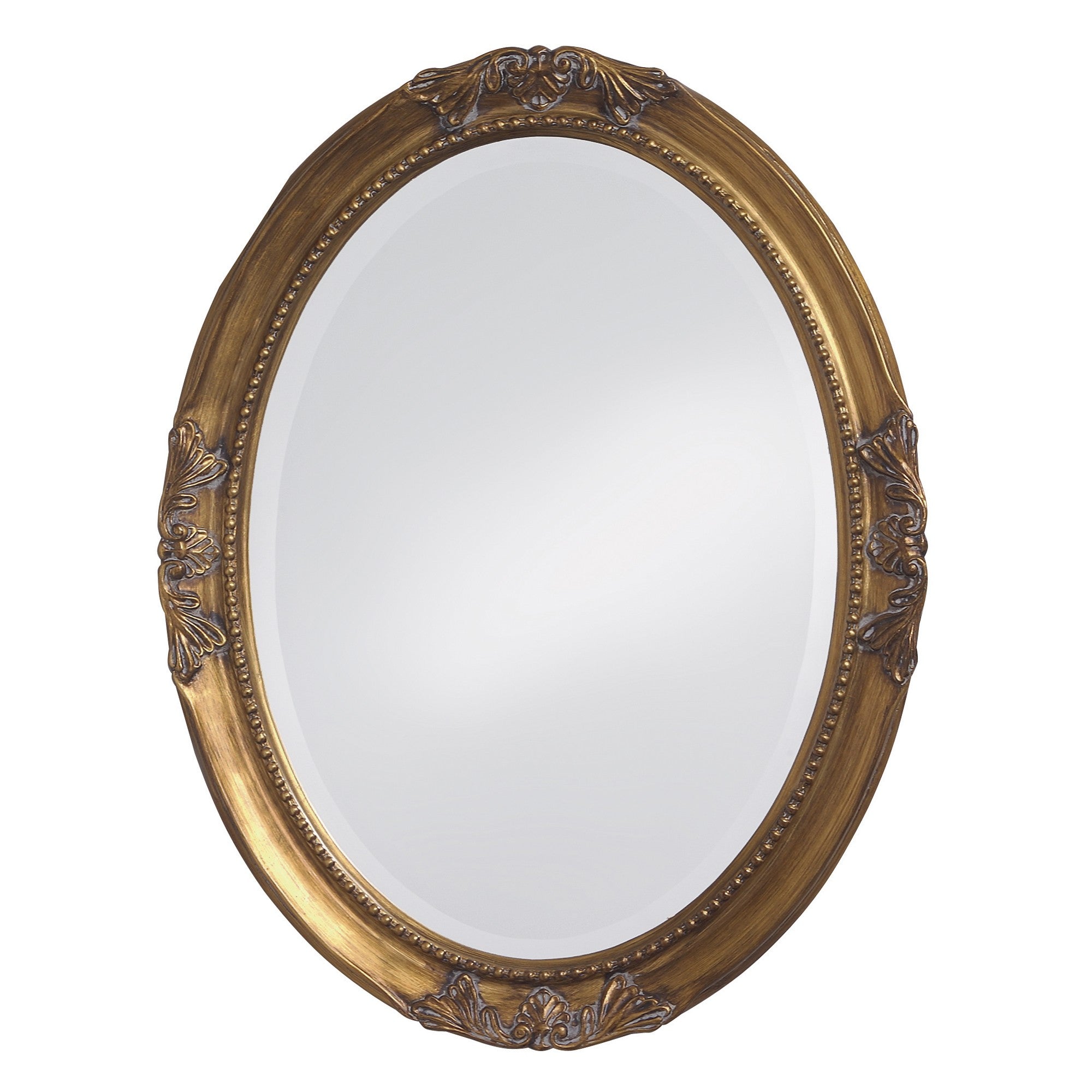 33" Gold Oval Framed Accent Mirror-Mirrors-DECOROLALA