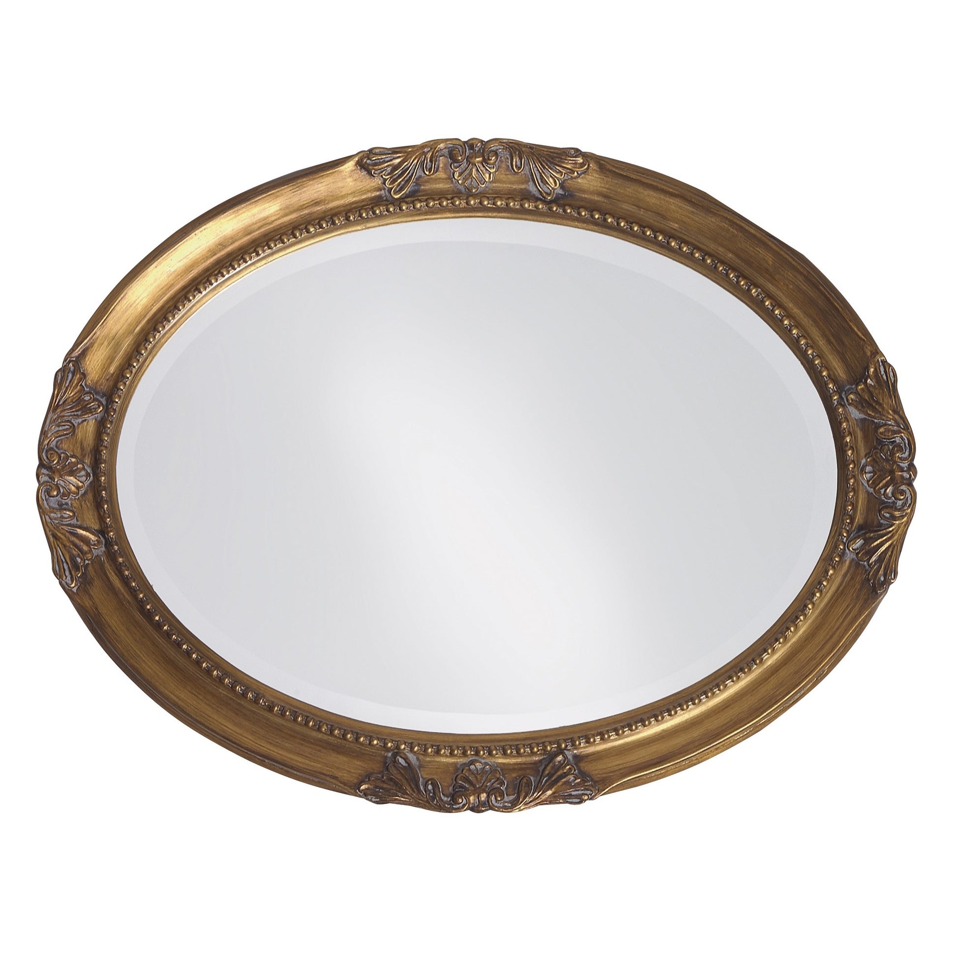 33" Gold Oval Framed Accent Mirror-Mirrors-DECOROLALA