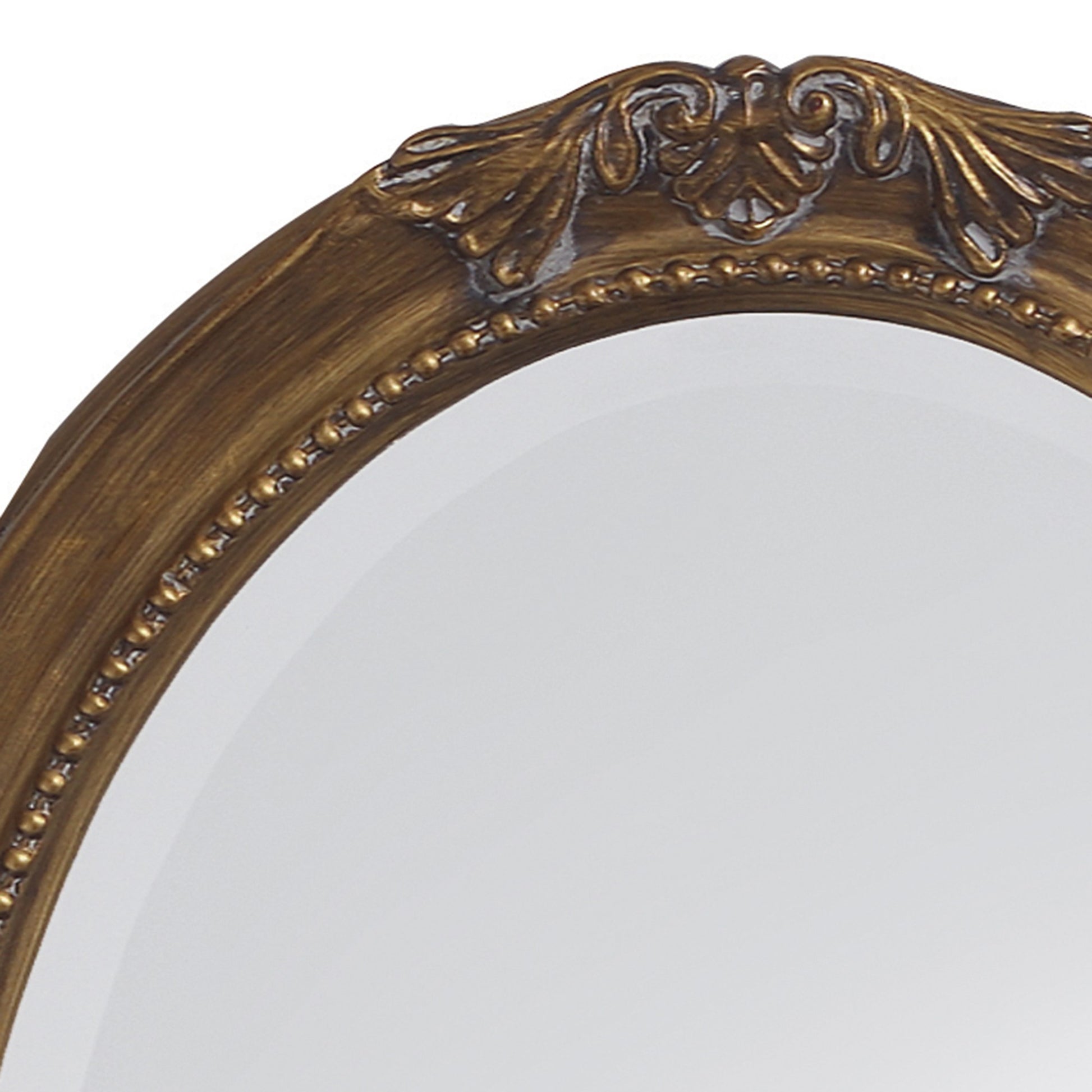 33" Gold Oval Framed Accent Mirror-Mirrors-DECOROLALA
