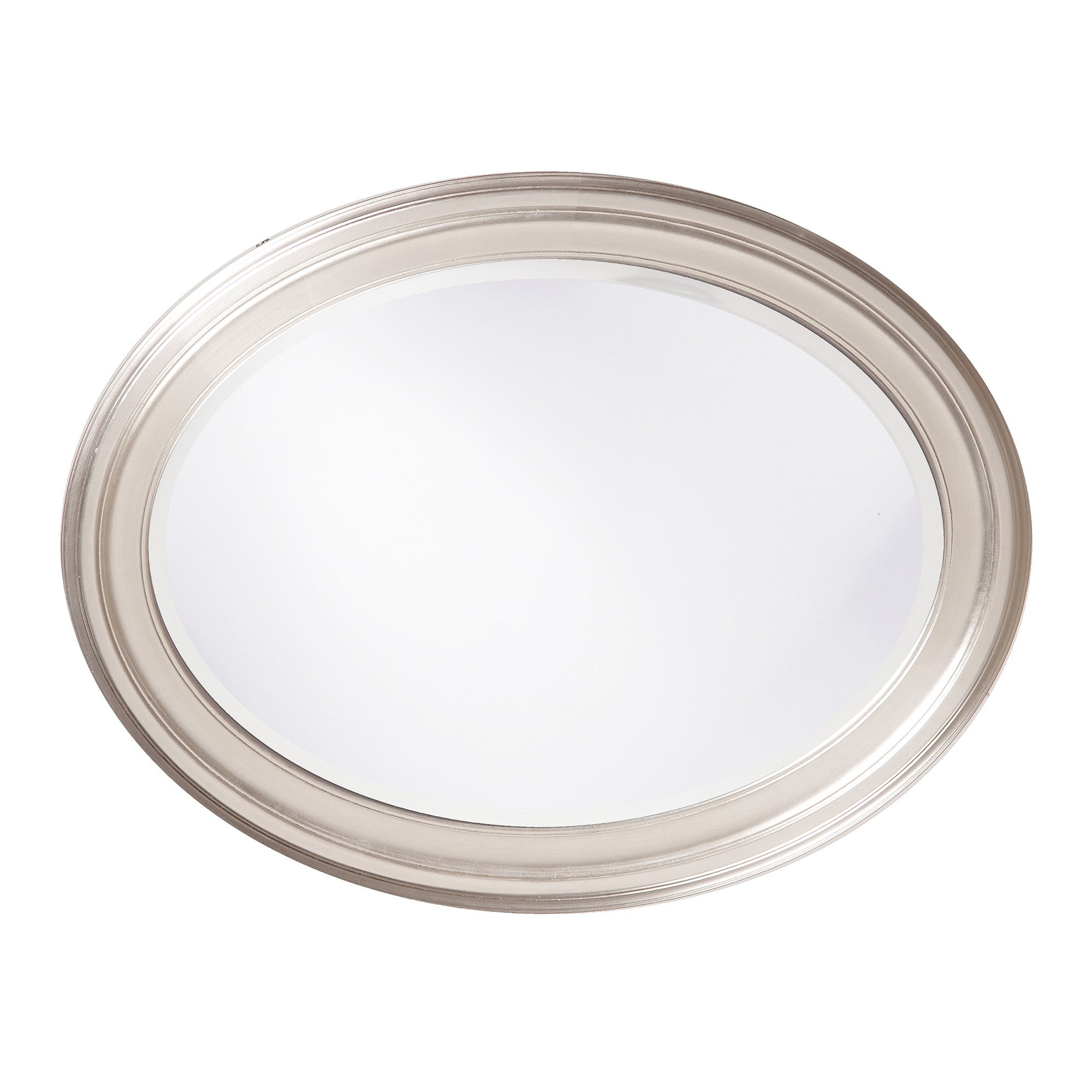 33" Silver Oval Framed Accent Mirror-Mirrors-DECOROLALA