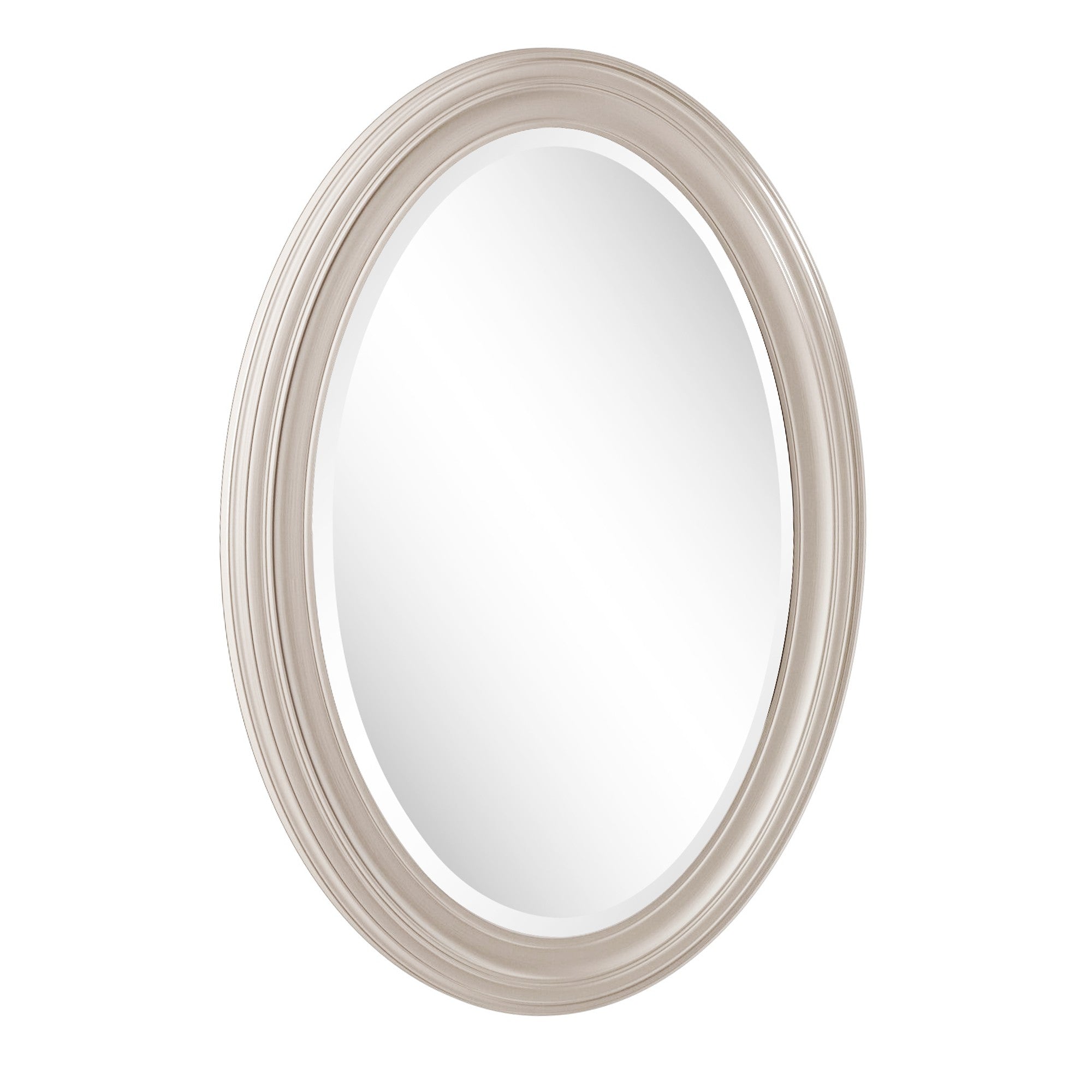 33" Silver Oval Framed Accent Mirror-Mirrors-DECOROLALA