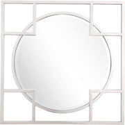 33" Silver Square Metal Framed Accent Mirror-Mirrors-DECOROLALA