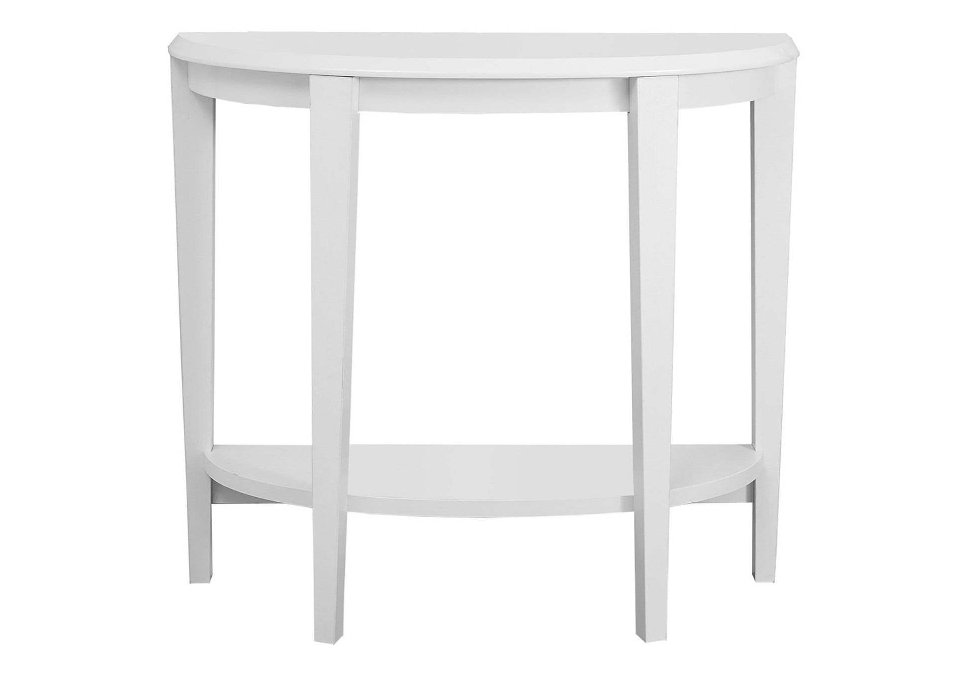 33" White End Table With Shelf-End-Side Tables-DECOROLALA