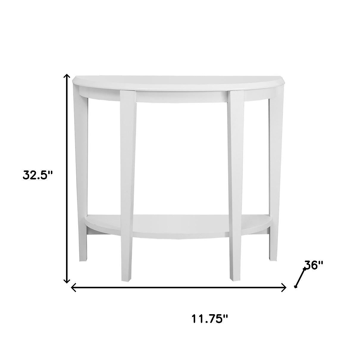 33" White End Table With Shelf-End-Side Tables-DECOROLALA