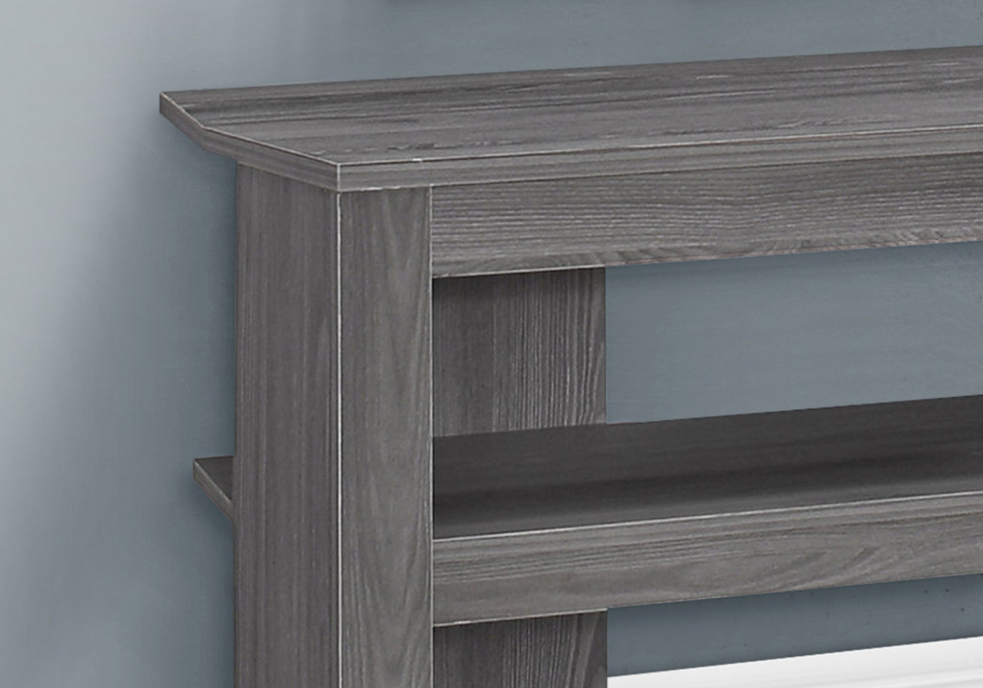 42" Ash Gray Open Shelving TV Stand-TV Stands-DECOROLALA