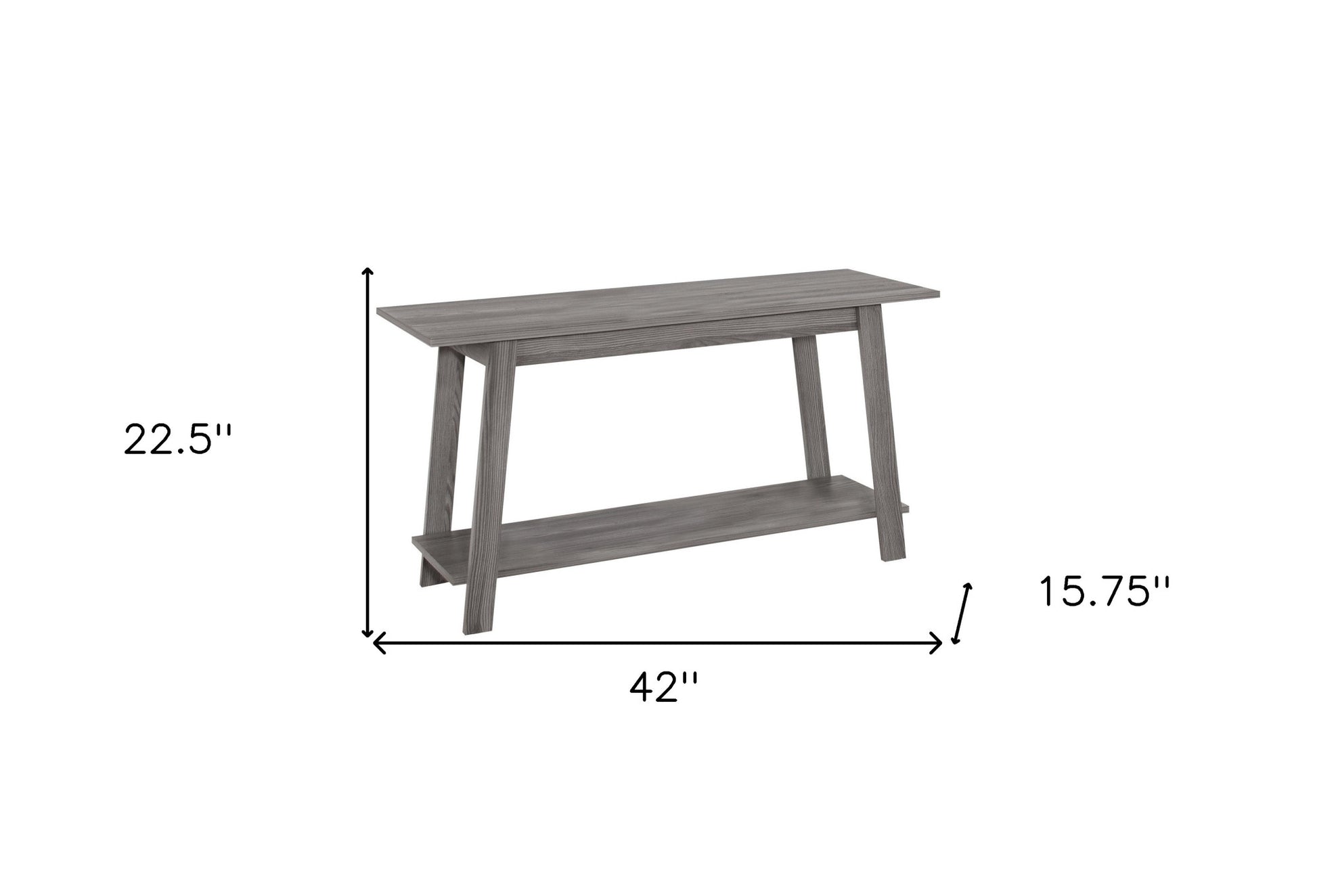 42" Gray Open Shelving TV Stand-TV Stands-DECOROLALA