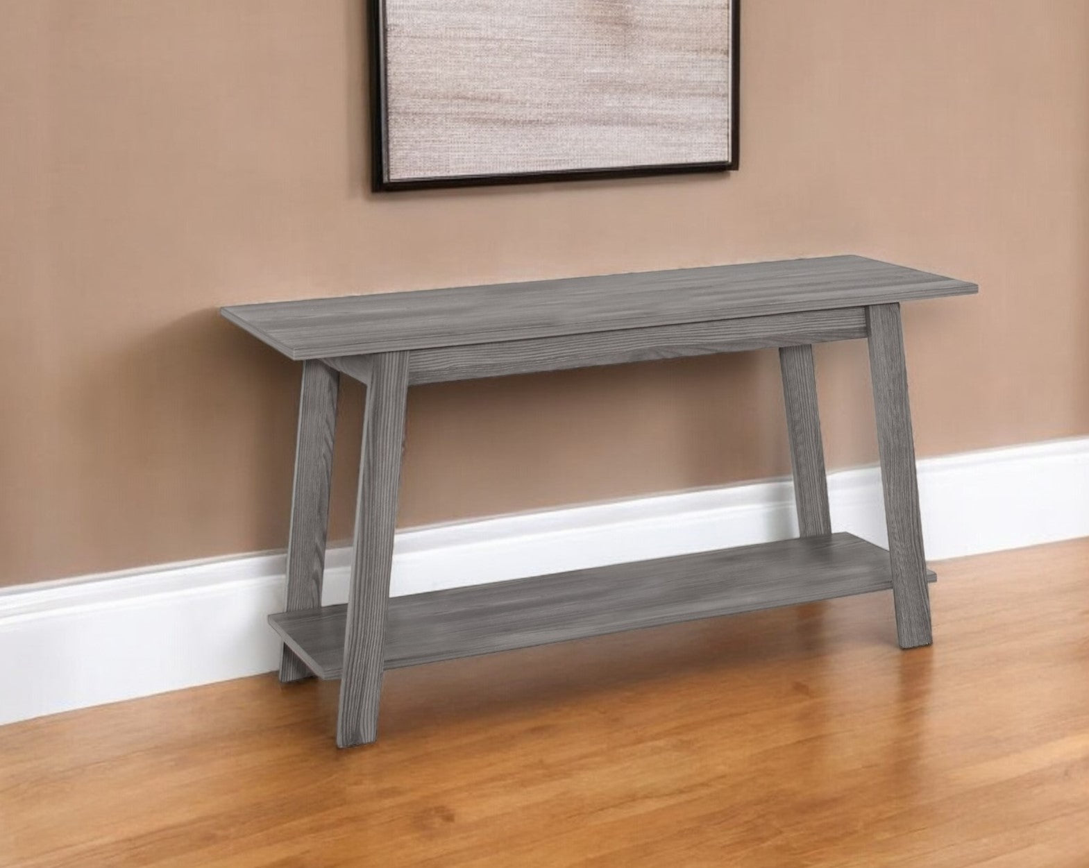 42" Gray Open Shelving TV Stand-TV Stands-DECOROLALA