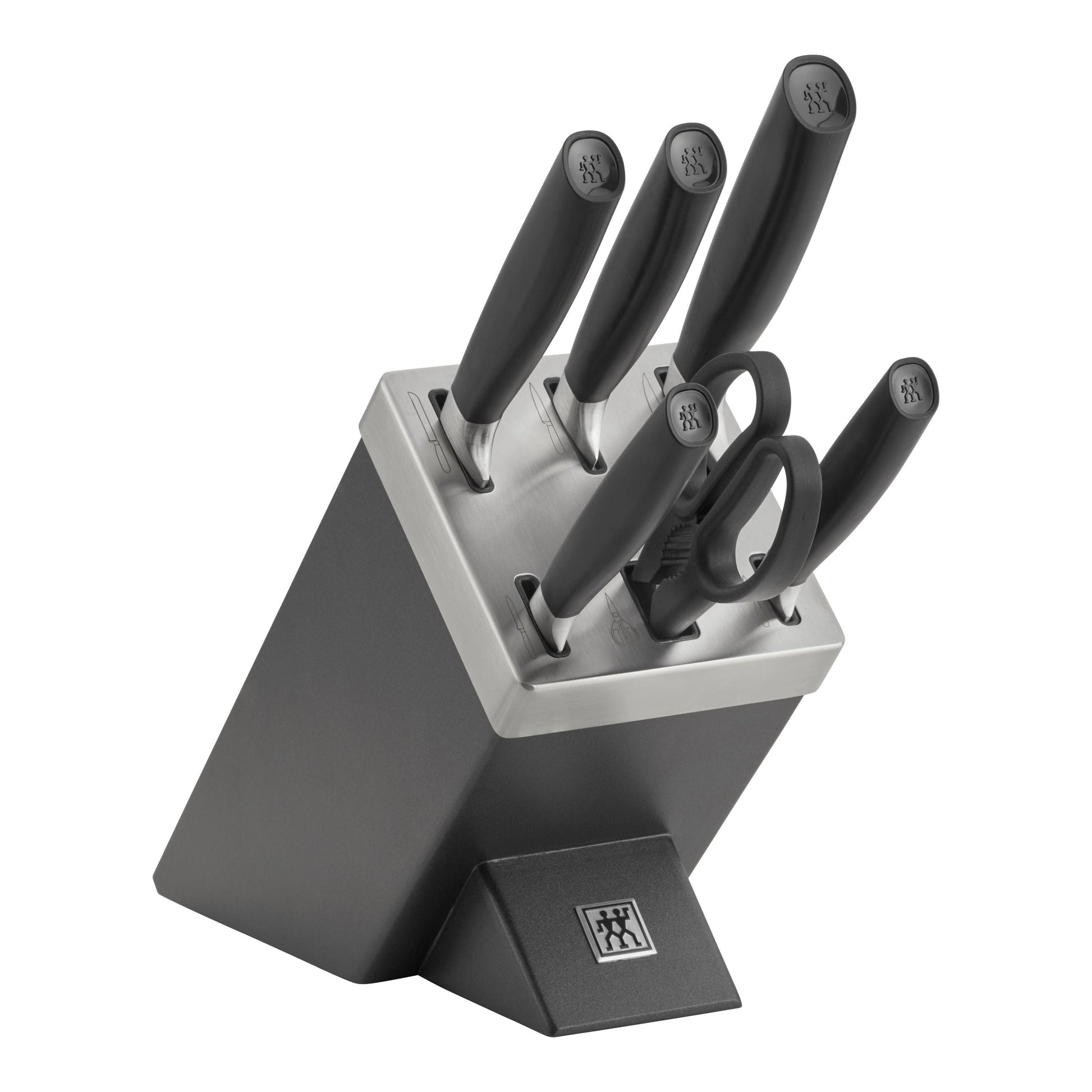ZWILLING All * Star 7 Piece Knife Block Set, Black-DECOROLALA