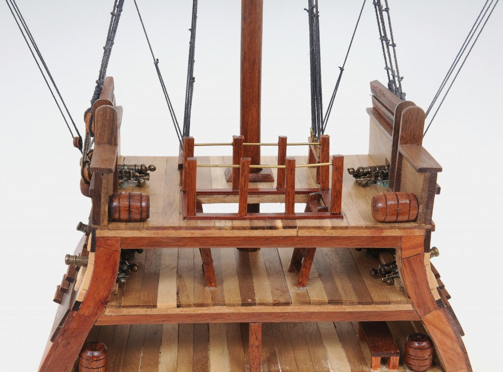 34" Brown Boat Model Sculpture-Sculptures-DECOROLALA