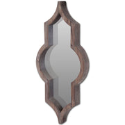 34" Dark Brown Novelty Framed Accent Mirror-Mirrors-DECOROLALA
