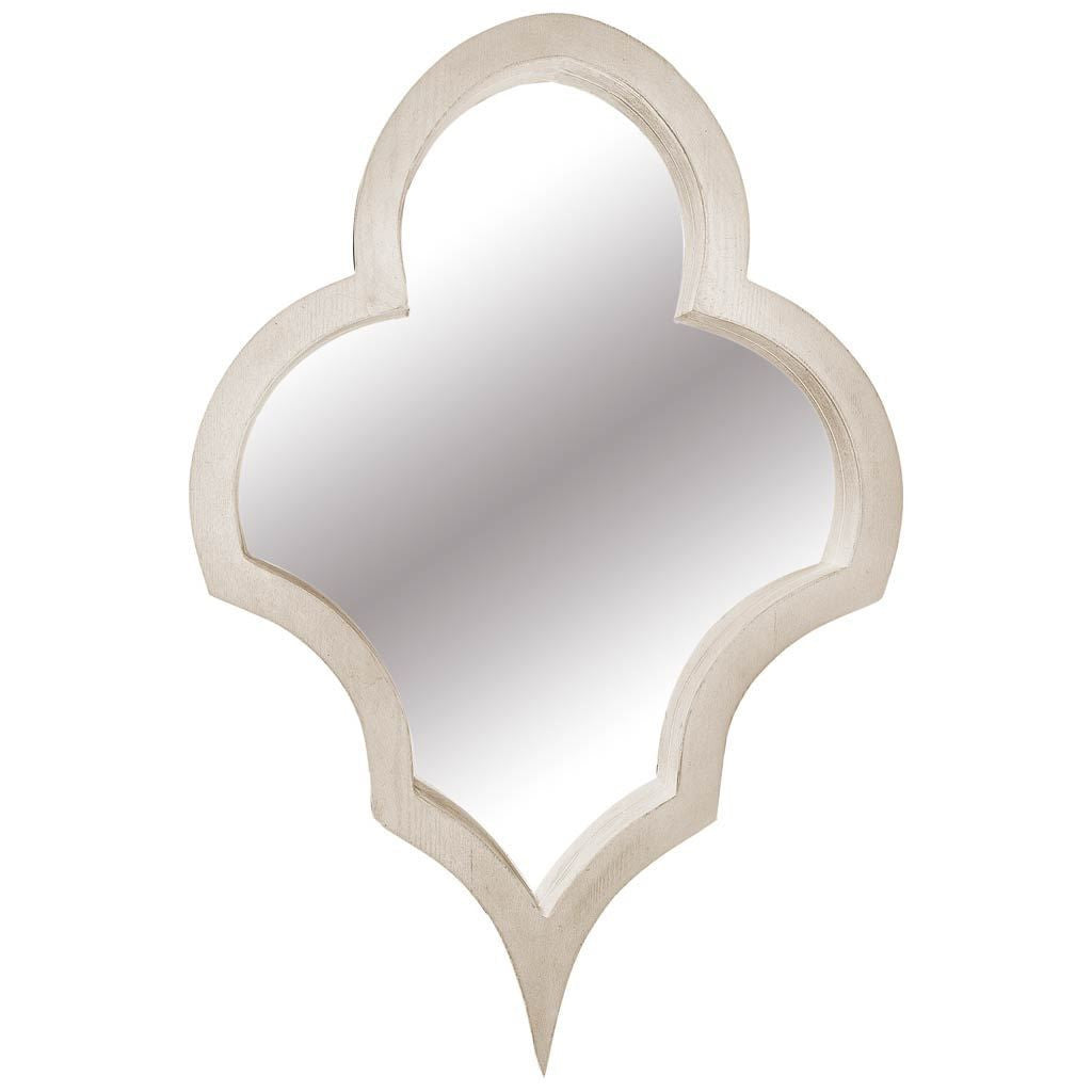 34" Natural Novelty Wood Framed Accent Mirror-Mirrors-DECOROLALA