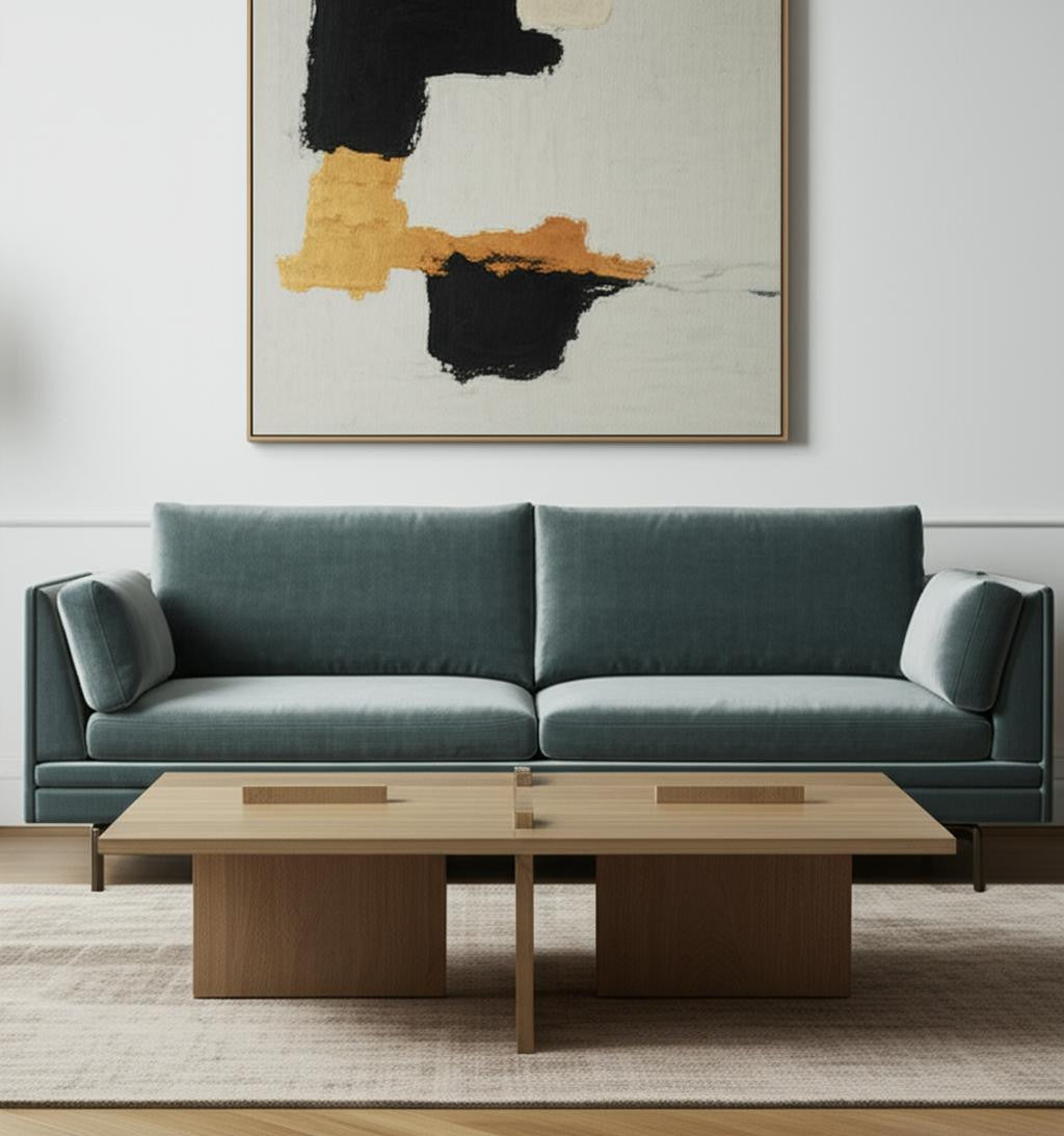 34" Natural Wood Coffee Table-Coffee Tables-DECOROLALA