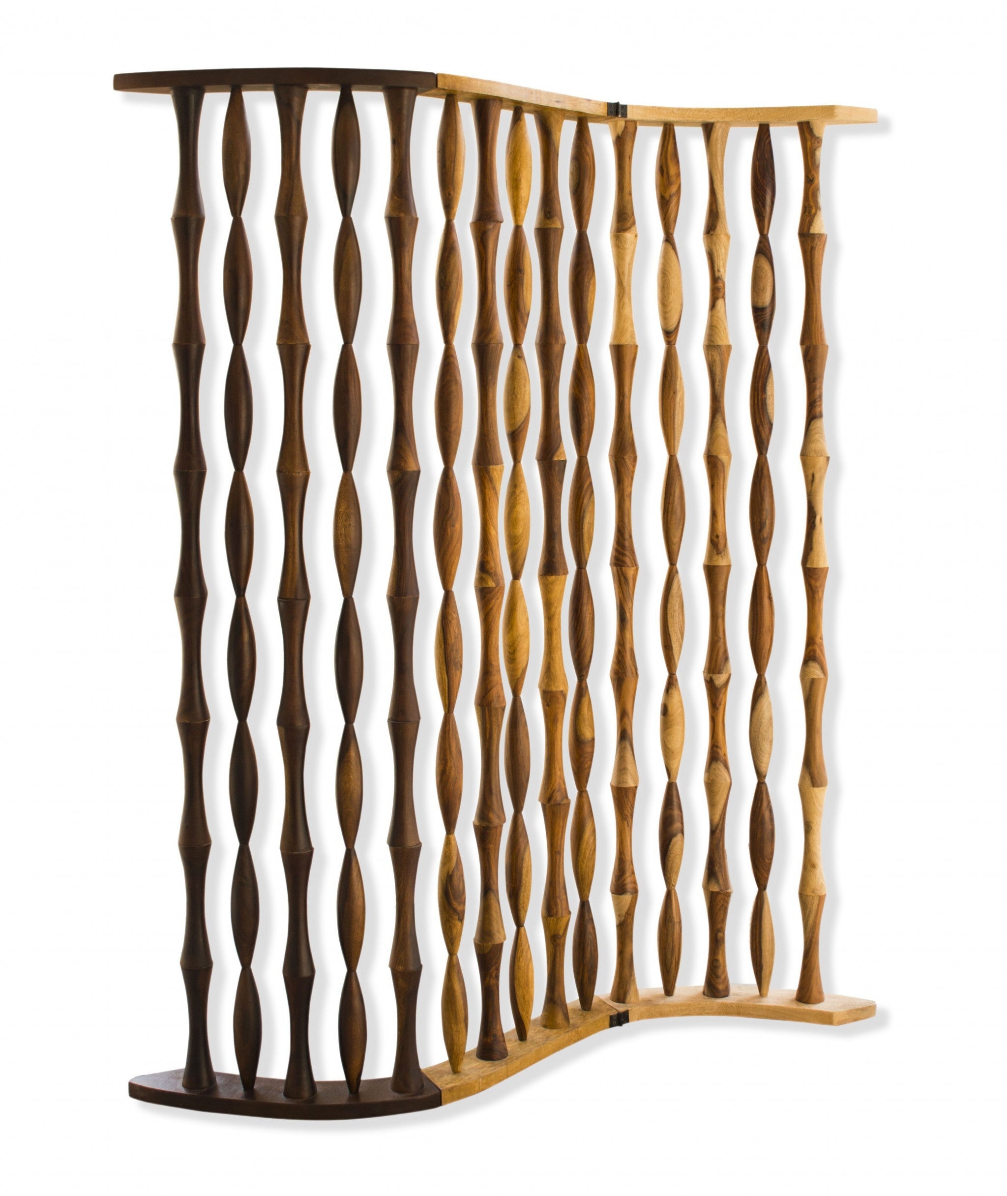 74" Natural Solid Wood Three Panel Screen Room Divider-Room Dividers-DECOROLALA